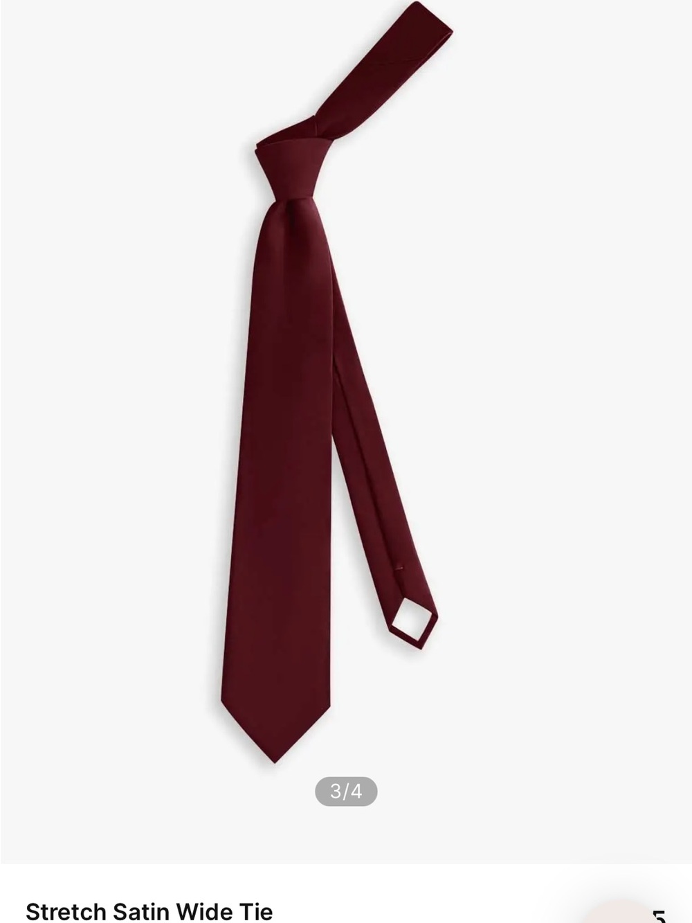 Azazie Satin Wide Tie - Cabernet